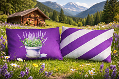 Sada 2ks polštářků s levandulí fialová