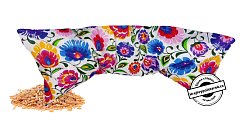 Nahřívací polštářek pšenice 50x18cm folklor barevný