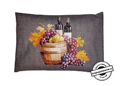 Nahřívací pohankovo / špaldový polštářek víno - šedý