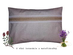 Bylinný polštářek dobrou noc - mateřídouška a levandule krajka