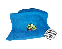 Dětský froté ručník 50x30cm s výšivkou modrý / auto
