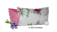 Sada 2ks polštářků s levandulí růžičky + růžový melír