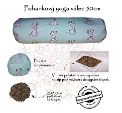 Relaxační pohankový válec bolster 50cm dalmatin mint