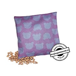 Nahřívací třešňový polštářek medvídek růžový