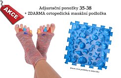 Adjustační ponožky MULTICOLOR 35-38 + masážní podložka ZDARMA