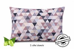 Nahřívací pohankovo / špaldový polštářek s vůní chmele béžový geo vzor