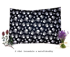 Bylinný polštářek dobrou noc - mateřídouška a levandule lebky
