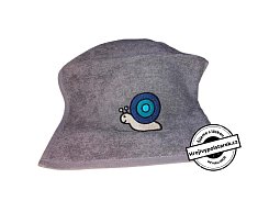 Dětský froté ručník 50x30cm s výšivkou šedý / modrý šnek