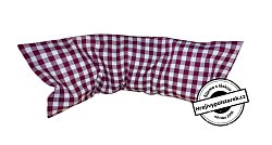 Nahřívací pohankovo / špaldový polštářek 50x18cm bordo kostka
