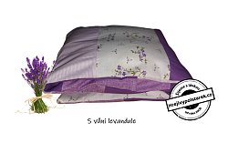 Velký nahřívací relaxační polštář 80x20cm s levandulí