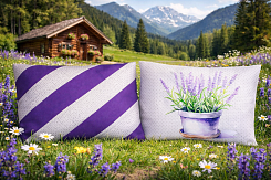 Sada 2ks polštářků s levandulí fialová