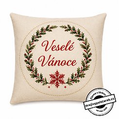 Pohankový polštářek Vánoční - Veselé Vánoce