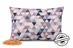 Nahřívací polštářek pšenice  30x20cm - béžový geo vzor