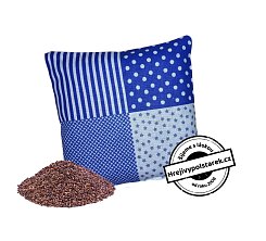 Hroznový polštářek mini modro bílý