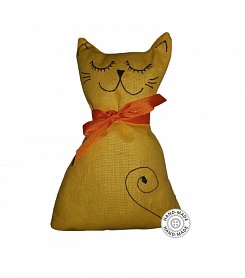 Pohankový polštářek kočička žlutá