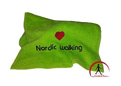 Cestovní froté ručník Nordic walking zelený