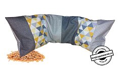 Nahřívací polštářek pšenice 50x18cm šedý / žlutý