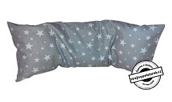 Nahřívací pohankovo / špaldový polštářek 50x18cm hvězdy na šedé