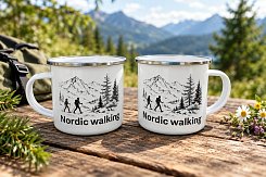 Cestovní hrníček plecháček nordic walking hory