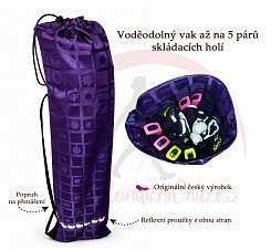 Cestovní vak na skládací hole fialový
