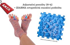 Adjustační ponožky MULTICOLOR 39-42 + masážní podložka ZDARMA