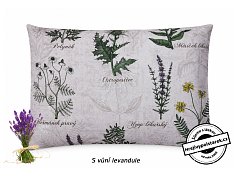 Nahřívací pohankovo / špaldový polštářek levandulový herbář
