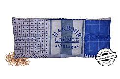 Nahřívací polštářek Maxík douhán třešňové pecky vintage modrý