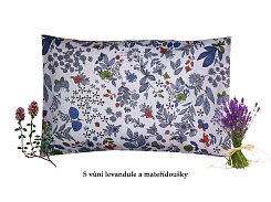 Bylinný polštářek dobrou noc - mateřídouška a levandule modré kvítky