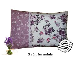 Nahřívací pohankovo / špaldový polštářek s vůní levandule fialové růže