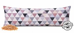 Nahřívací polštářek pšenice 50x18cm béžový geo vzor
