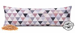 Nahřívací polštářek pšenice 50x18cm béžový geo vzor