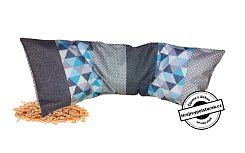 Nahřívací polštářek pšenice 50x18cm šedý / tyrkys