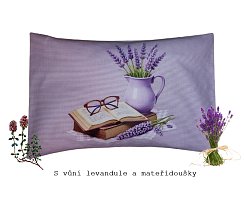 Bylinný polštářek dobrou noc - mateřídouška a levandule fialový