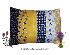 Bylinný polštářek dobrou noc - mateřídouška a levandule včelky
