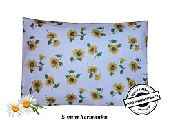 Nahřívací pohankovo / špaldový polštářek s heřmánkem slunečnice