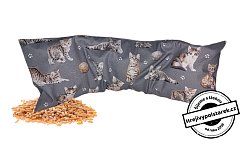 Nahřívací polštářek pšenice 50x18cm roztomilé kočičky
