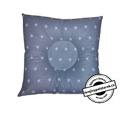 Poporodní / rektální polštář s důlkem hvězdy na šedé