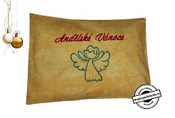 Nahřívací polštářek s výšivkou Andělské Vánoce