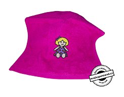 Dětský froté ručník 50x30cm s výšivkou malinový / panenka