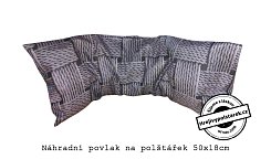 Náhradní povlak na polštářek 50x18cm šedý