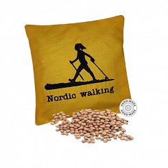 Třešňový polštářek Nordic walking žlutý