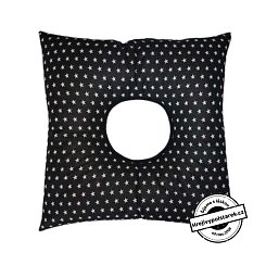 Poporodní / rektální polštář s otvorem černý s hvězdami