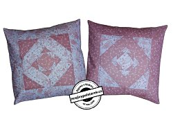 Povlak na polštářek 40x40cm - sada 2ks patchwork starorůžová