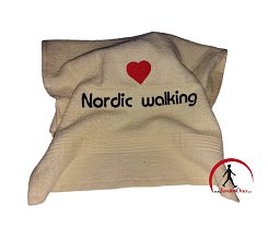 Cestovní froté ručník Nordic walking smetanový