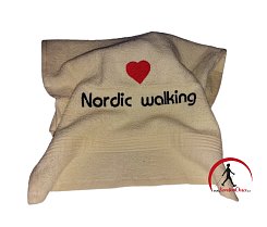 Cestovní froté ručník Nordic walking smetanový