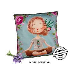Levandulový polštářek 25x25cm meditace