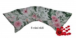 Pohankovo / špaldový polštářek 50x18cm s vůní růží