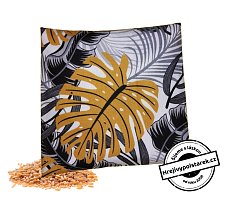 Nahřívací polštářek pšenice 20x20cm -  listy
