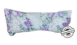 Nahřívací pohankovo / špaldový polštářek 50x18cm fialové kytky
