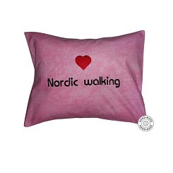 Cestovní polštářek Nordic walking růžový